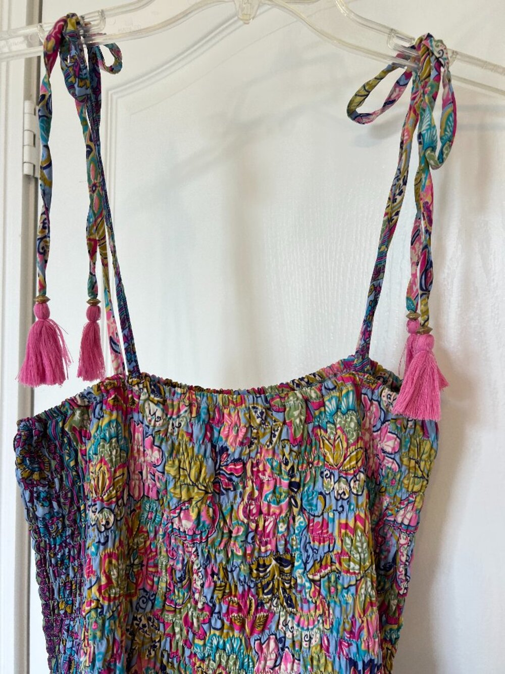 Paani Paisley Smocked Tiered Maxi Dress Brand New NWOT SIZE Medium